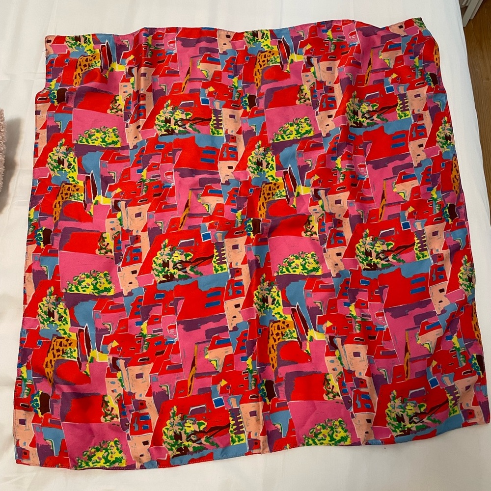 Mutlicolor satin scarf